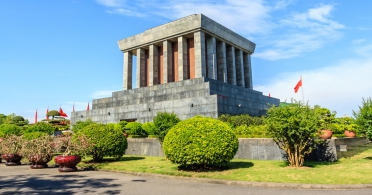 Ho Chi Minh Mausoleum in Hanoi, Vietnam